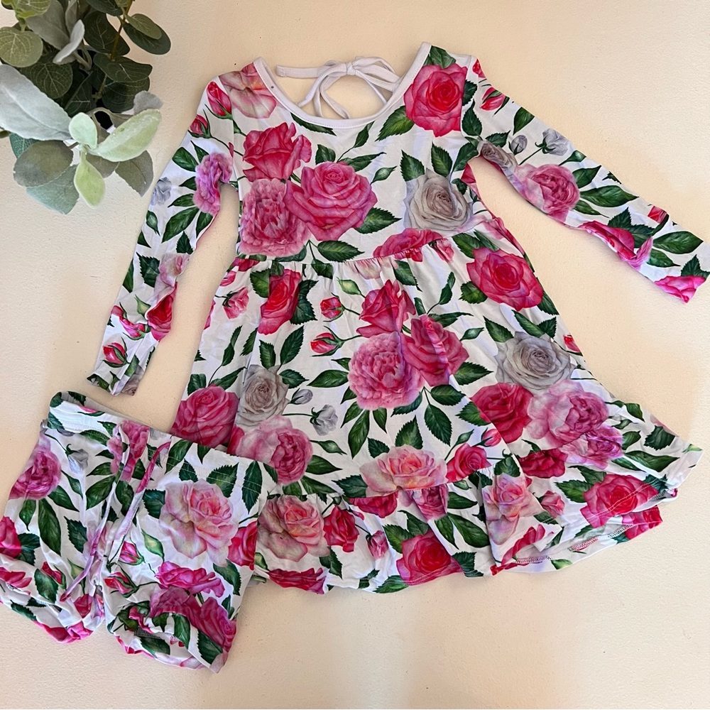 Bums & Roses Dress & Shorts Bamboo Set